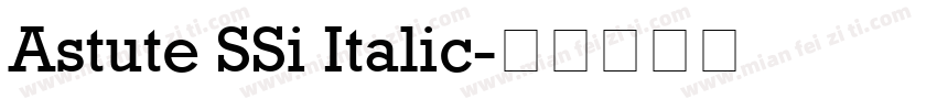 Astute SSi Italic字体转换